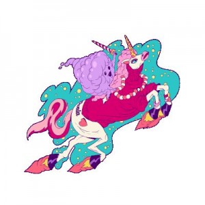Stickers Owala 10 Cotton Candy Riding A Unicorn | MX D6409F